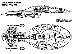 Schematical drawning of the USS Voyager